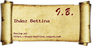 Ihász Bettina névjegykártya