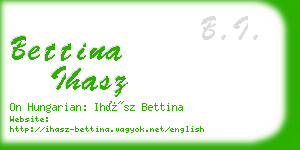 bettina ihasz business card